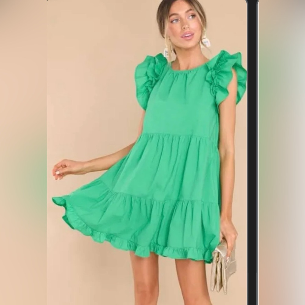 Green Babydoll dress! Size Medium